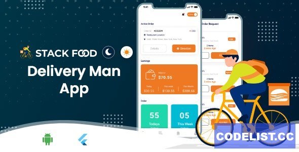 StackFood Multi Restaurant - Food Ordering Delivery Man App v8.3 &raquo; Premium Scripts, Plugins &amp; Mobile