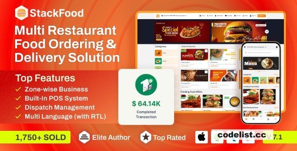 StackFood v8.3 - Multi Restaurant Food Delivery App with Laravel Admin and Restaurant Panel - nulled &raquo; Premium Scripts, Plugins &amp; Mobile