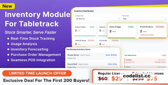 Inventory Module for Tabletrack v1.0.60