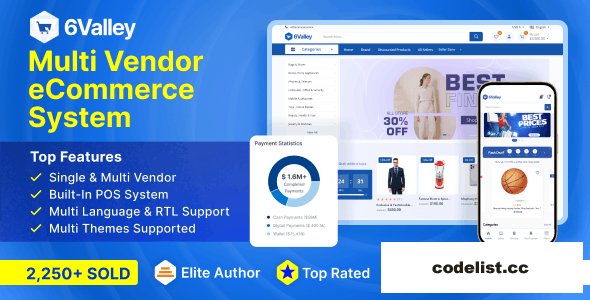 6valley v15.3 - Multi-Vendor E-commerce - Complete eCommerce Mobile App, Web, Seller and Admin Panel - nulled
