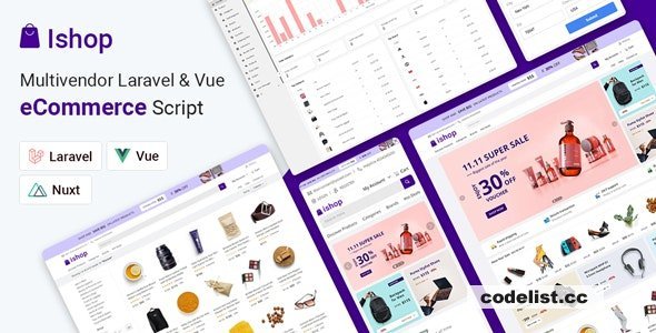 Ishop v5.0.5 - Multivendor Laravel &amp; Vue eCommerce CMS - nulled